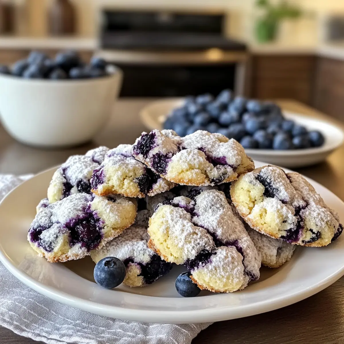 Blaubeer-Crinkle-Kekse für fruchtigen Genuss