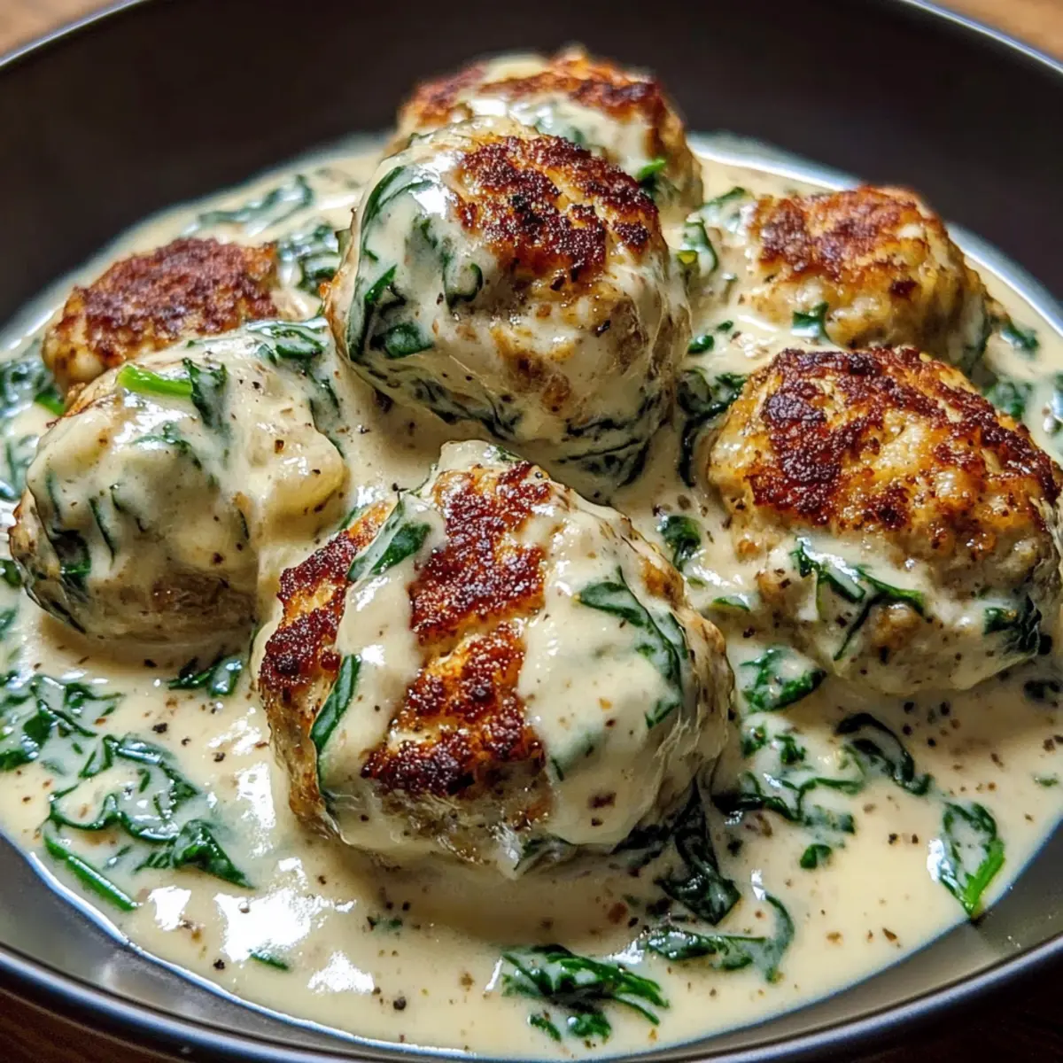 Hühnchen Ricotta Fleischbällchen Alfredo Rezept