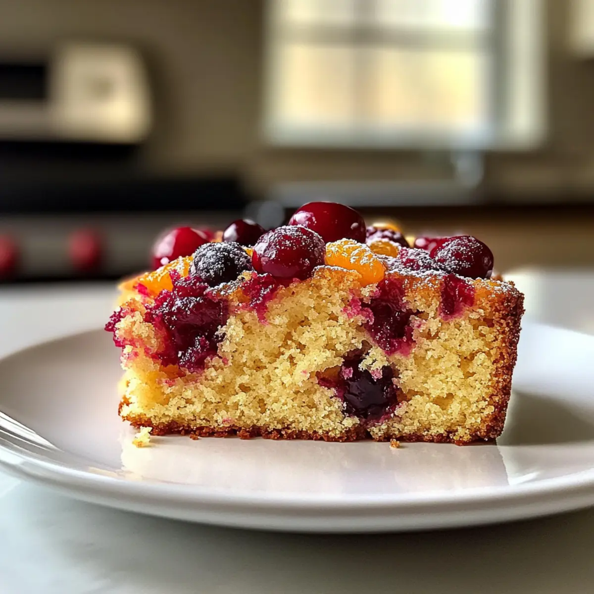 Frühstückskuchen mit Preiselbeere und Orange genießen