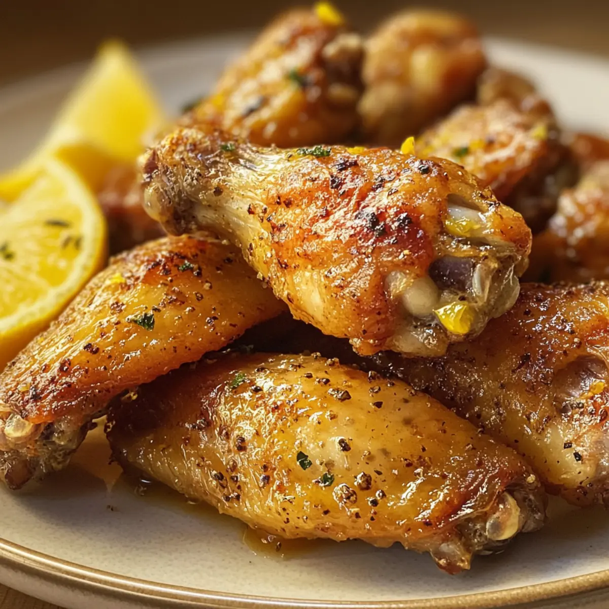 Krispeste Gebackene Zitronen-Pfeffer-Hühnchenflügel Rezept