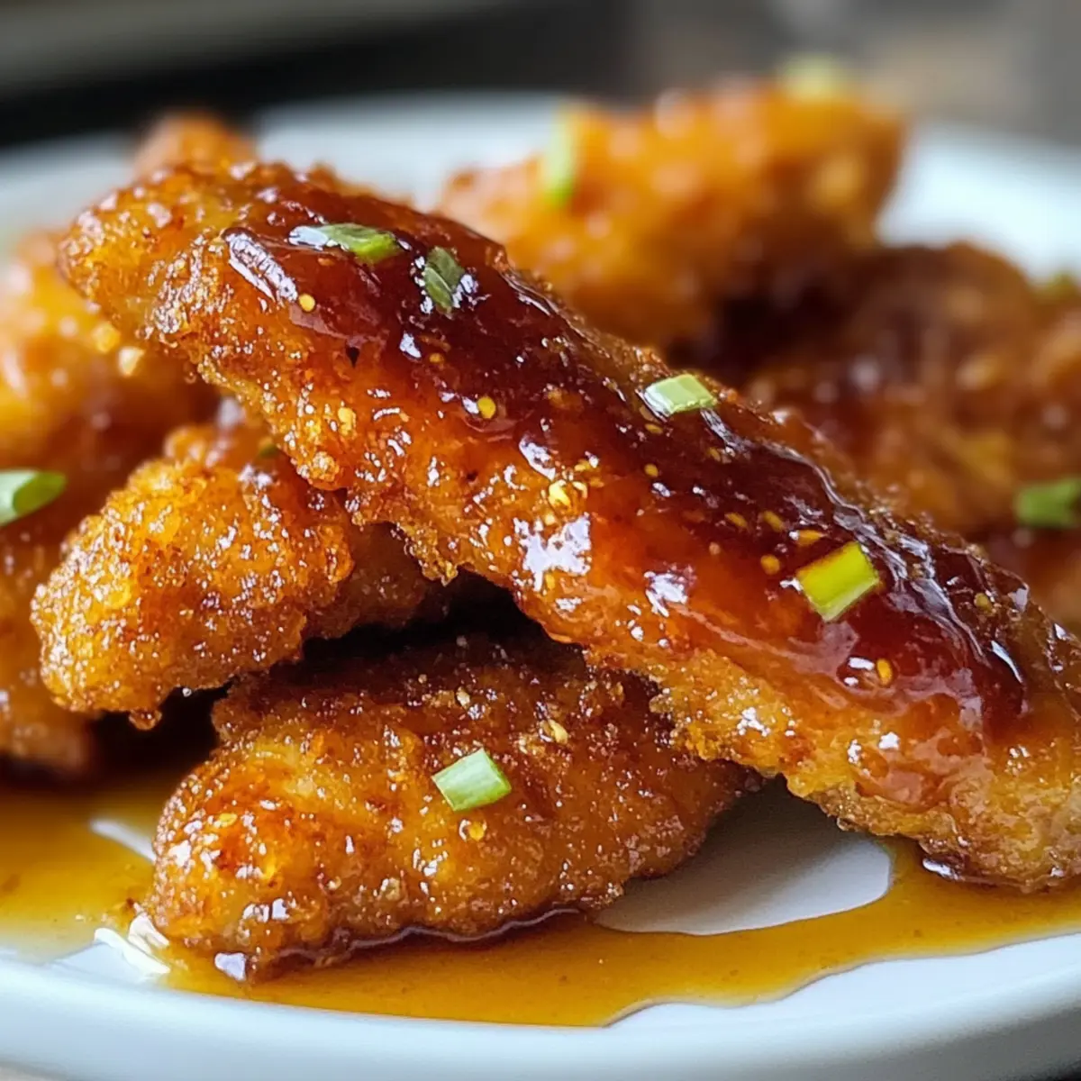 Knusprige Honigbutter-Hühnchenstreifen Rezept