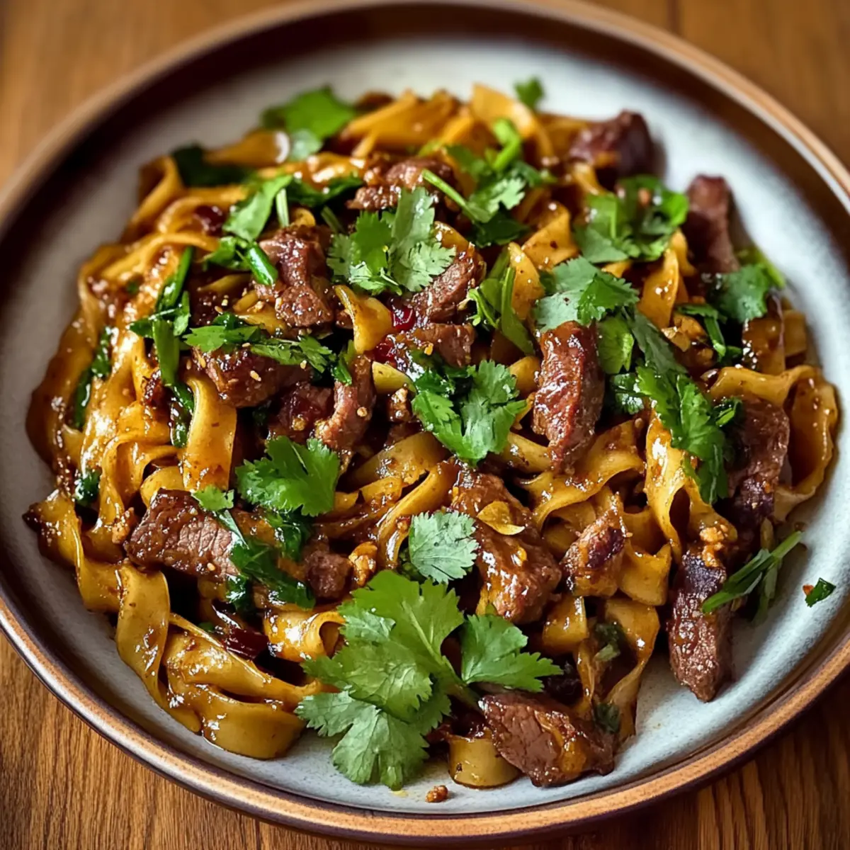 Kreuzkümmel Lamm Nudeln für schnelle Abendessen