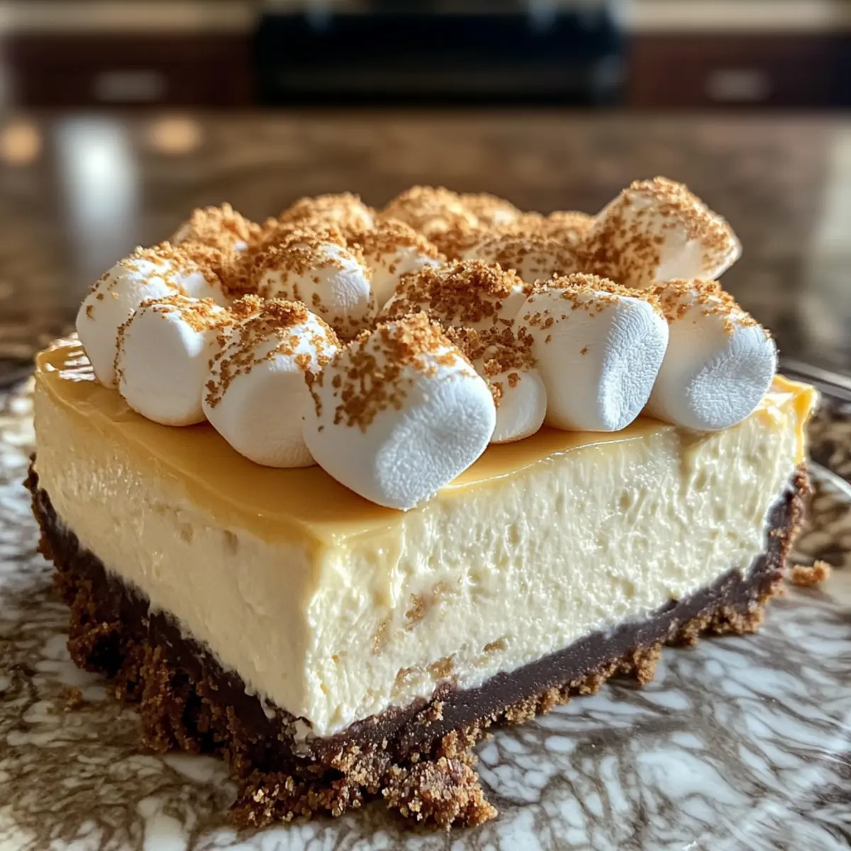 Dekadent cremiger Marshmallow-Käsekuchen Genuss