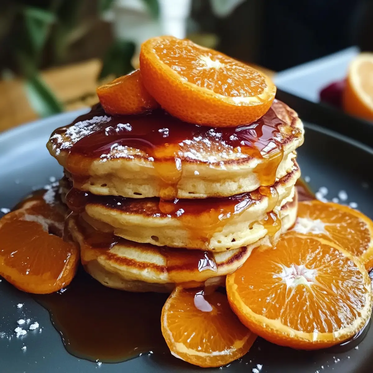 Köstliche Ricotta-Pfannkuchen mit Karamell für den Valentinstag