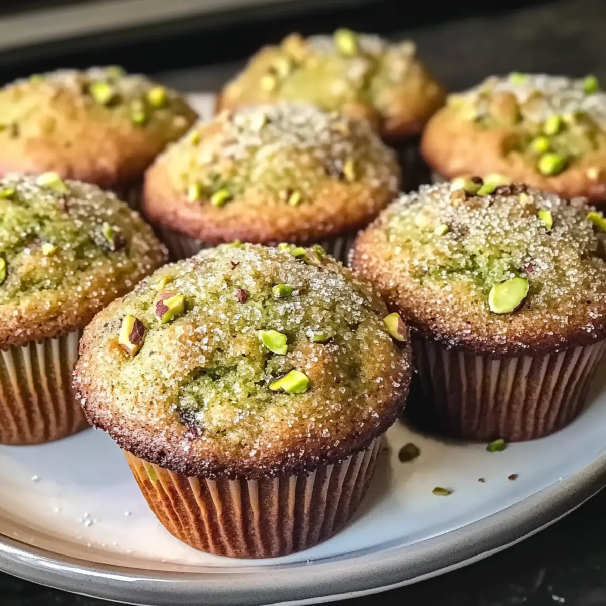 Einfache Bäckerei-Style Pistazien-Muffins für jeden Tag
