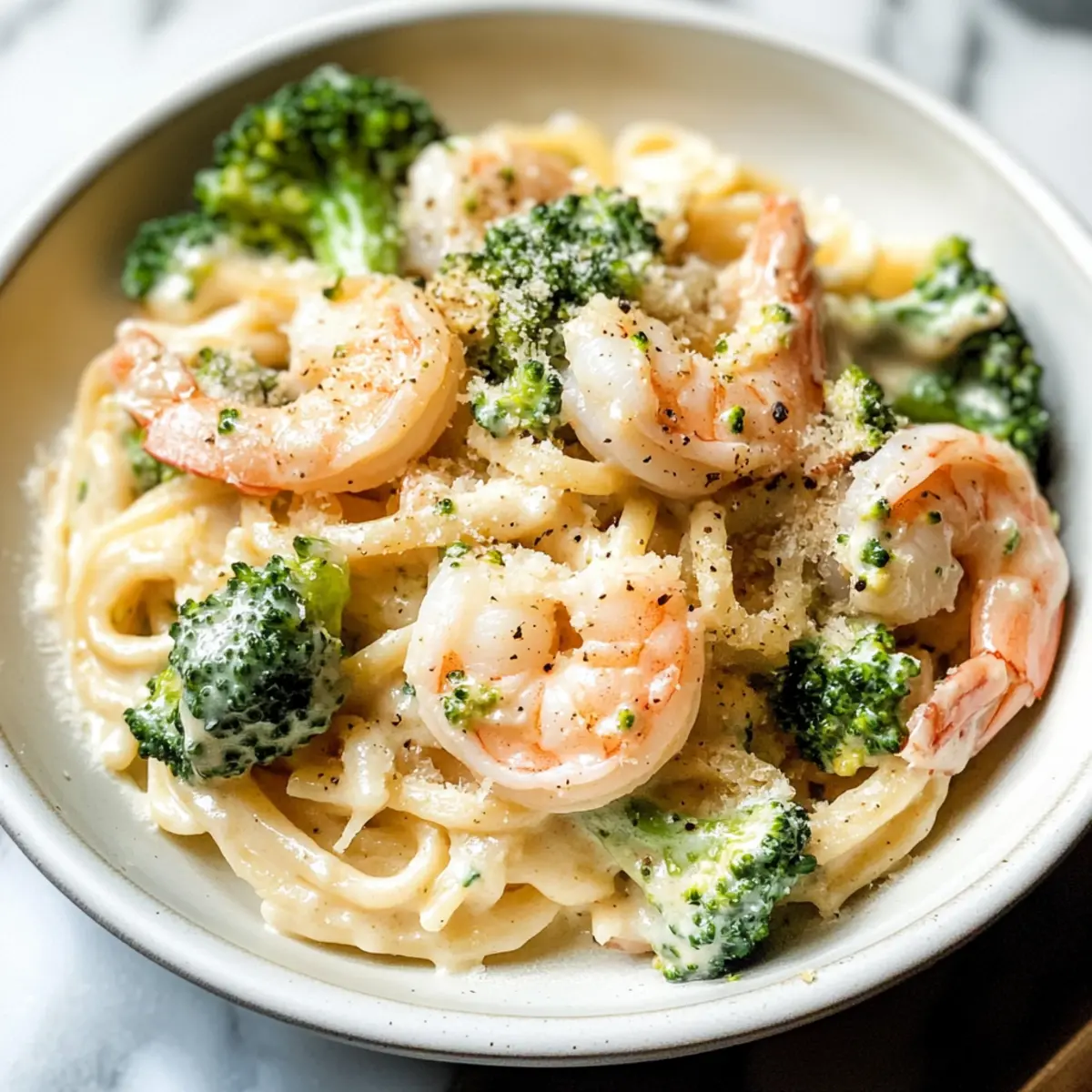 Einfache cremige Garnelen- und Brokkoli-Pasta machen