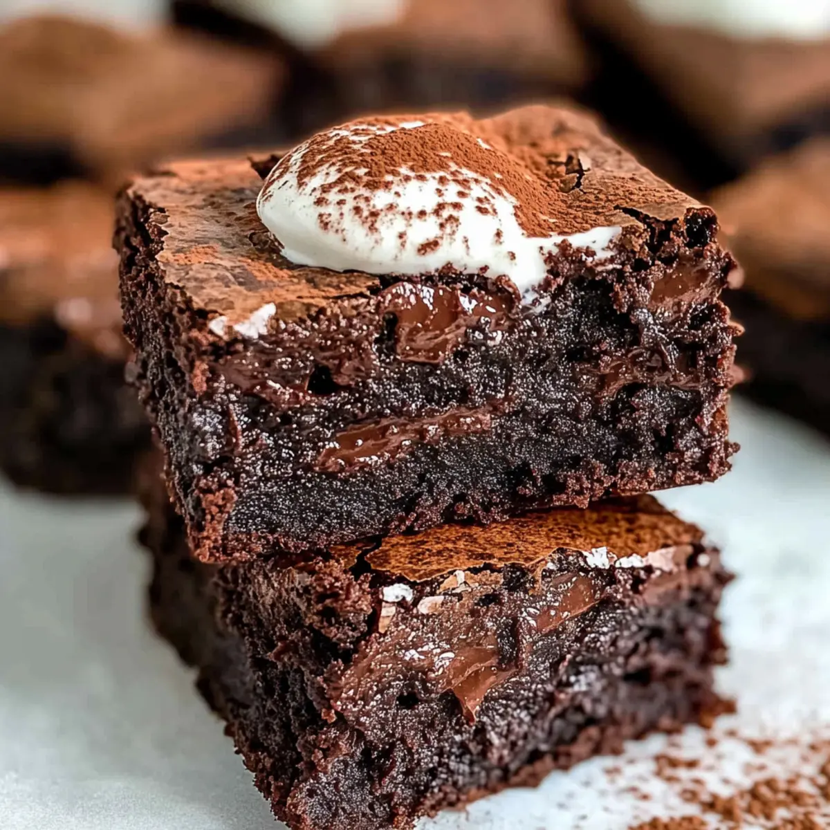 Einfache zuckerfreie Brownies mit griechischem Joghurt