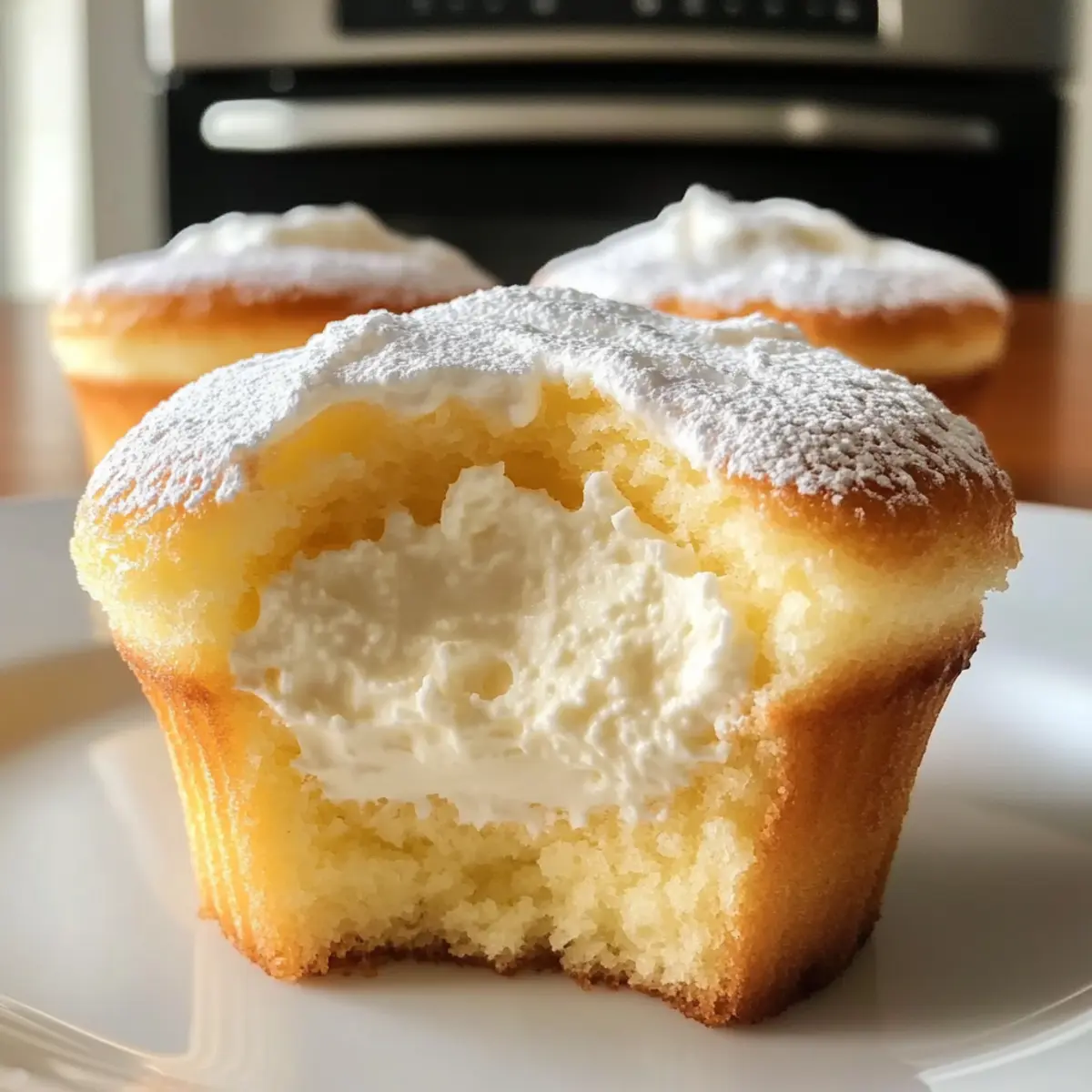 Fluffige japanische Baumwoll-Käsekuchen-Cupcakes für alle