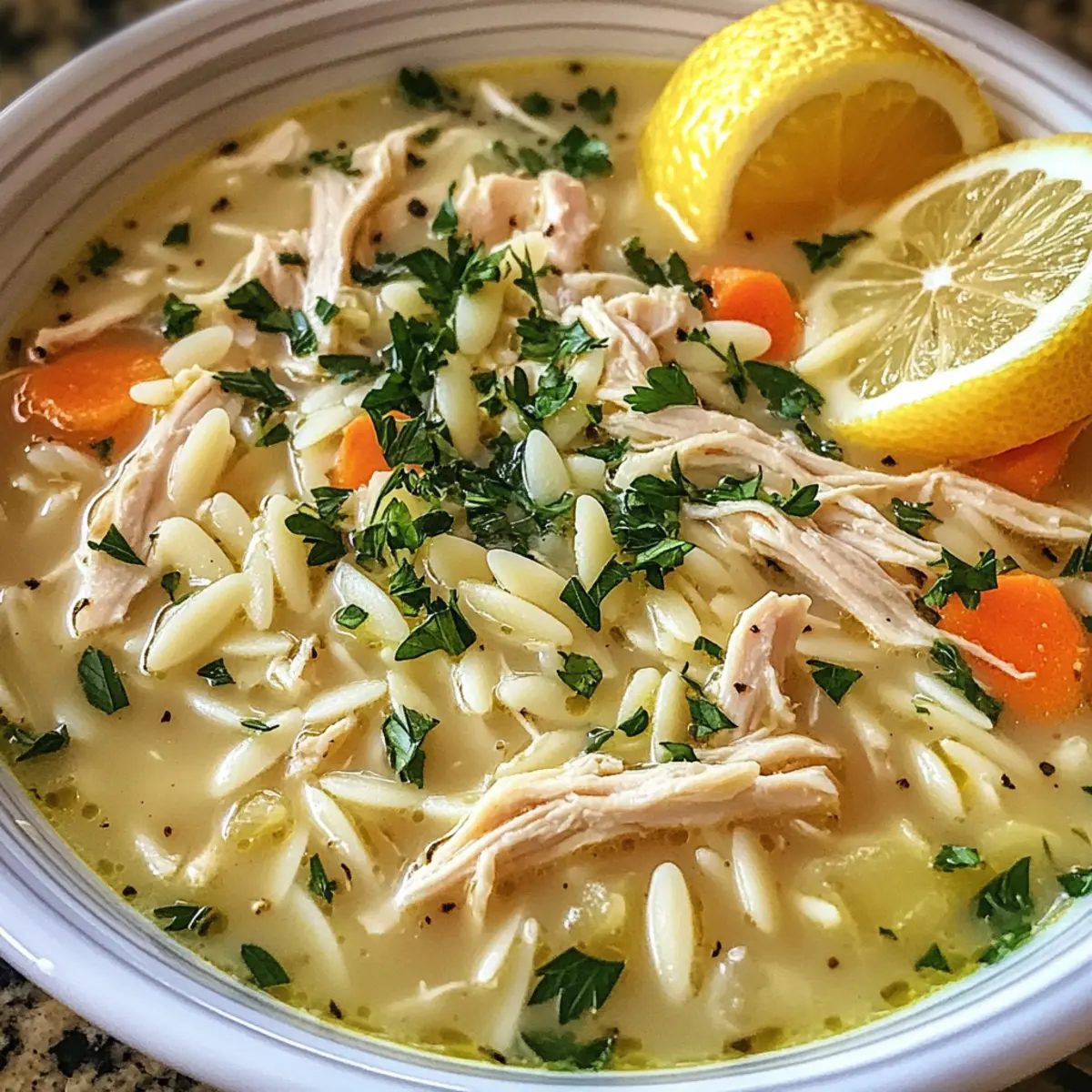 Griechische Zitrone Hähnchen Suppe für Wohlfühlmomente