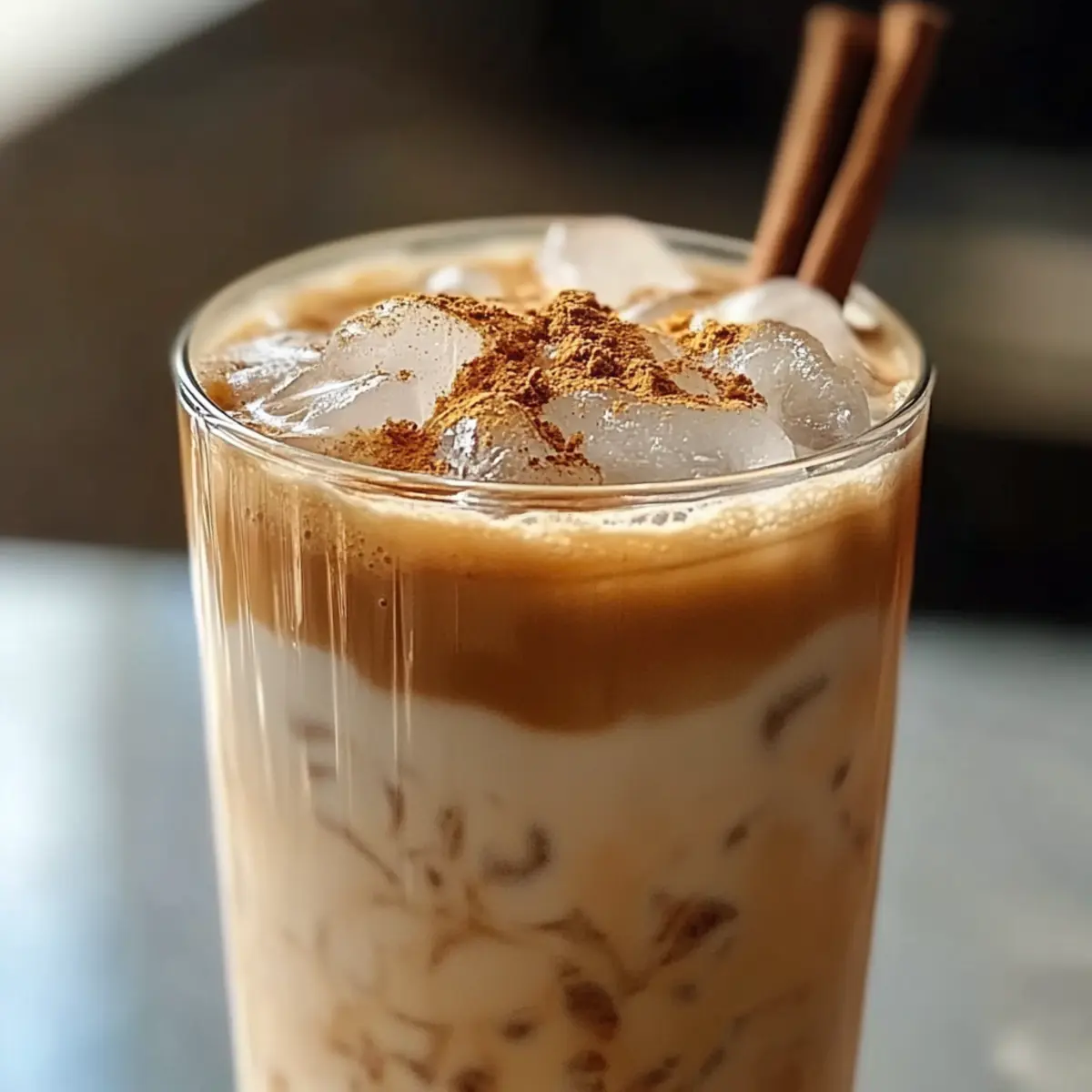 Eiskalter Chai-Tee-Latte für heiße Tage genießen