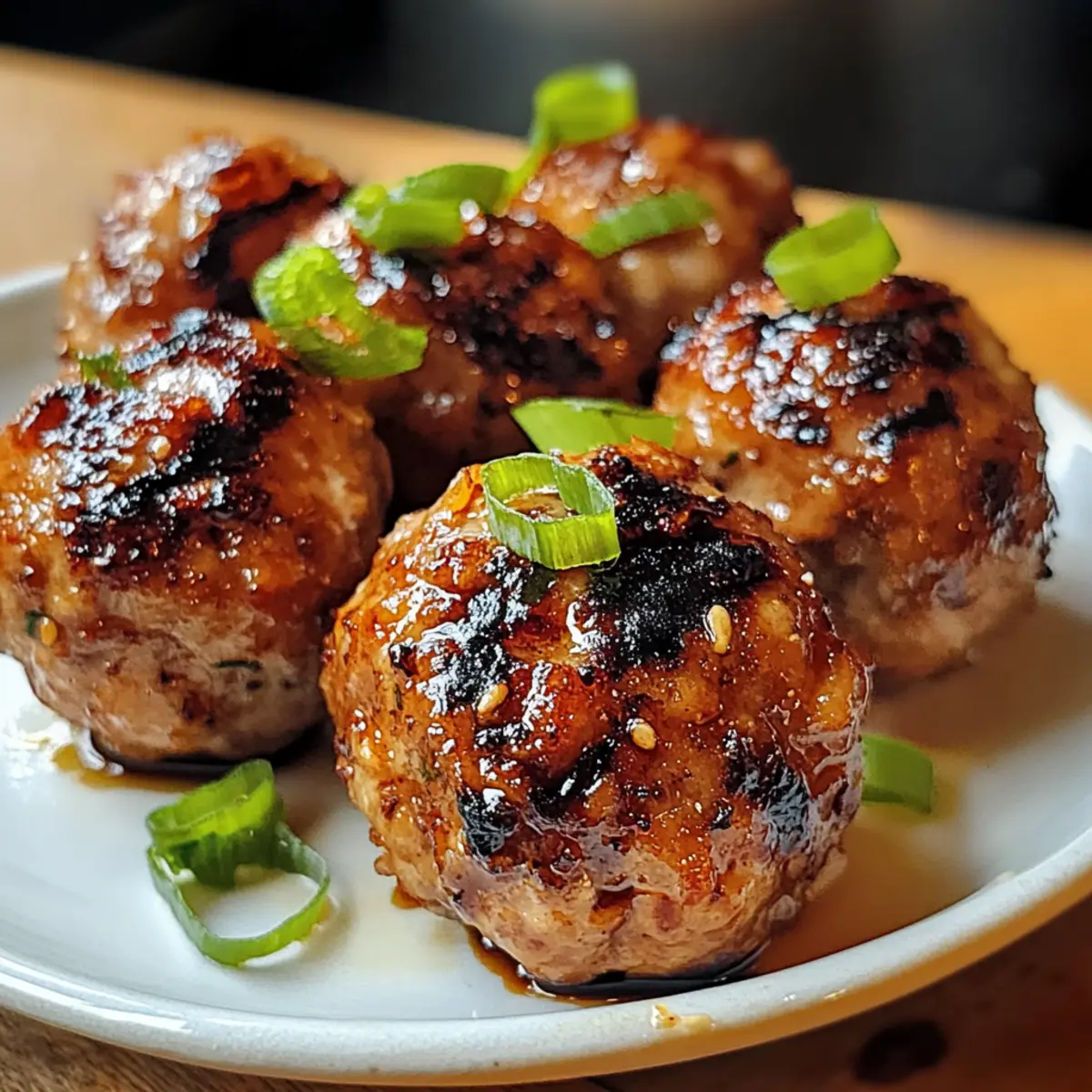 Saftige Japanische Hähnchenfrikadellen vom Grill