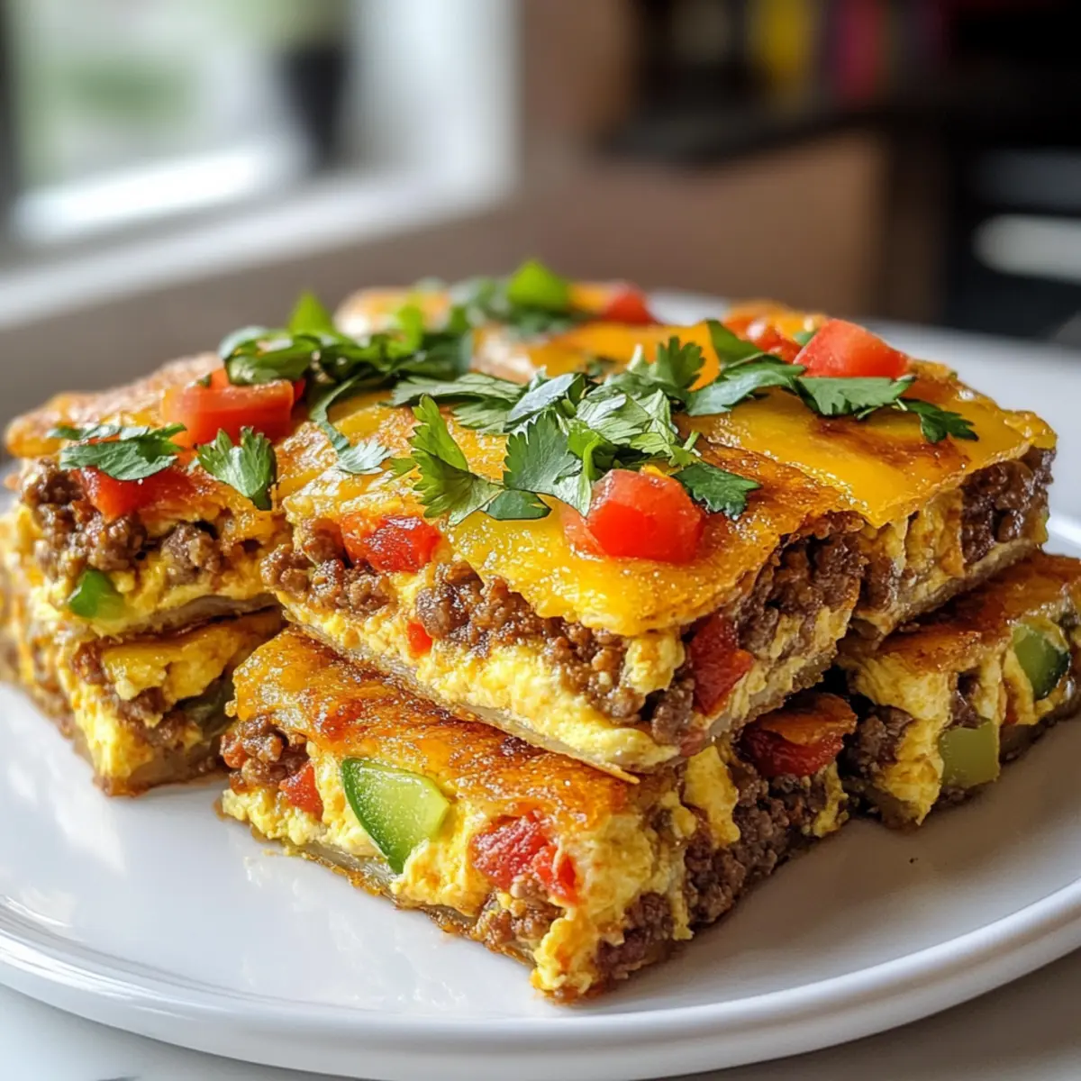 Schnelle und einfache knusprige Burrito-Quadrate