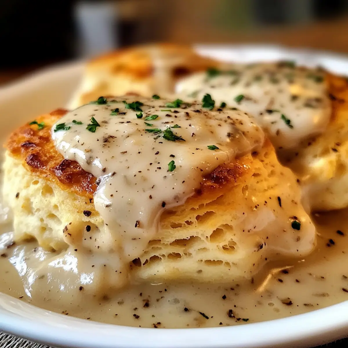 Leckere Kekse und Sauce Auflauf ohne Wurst