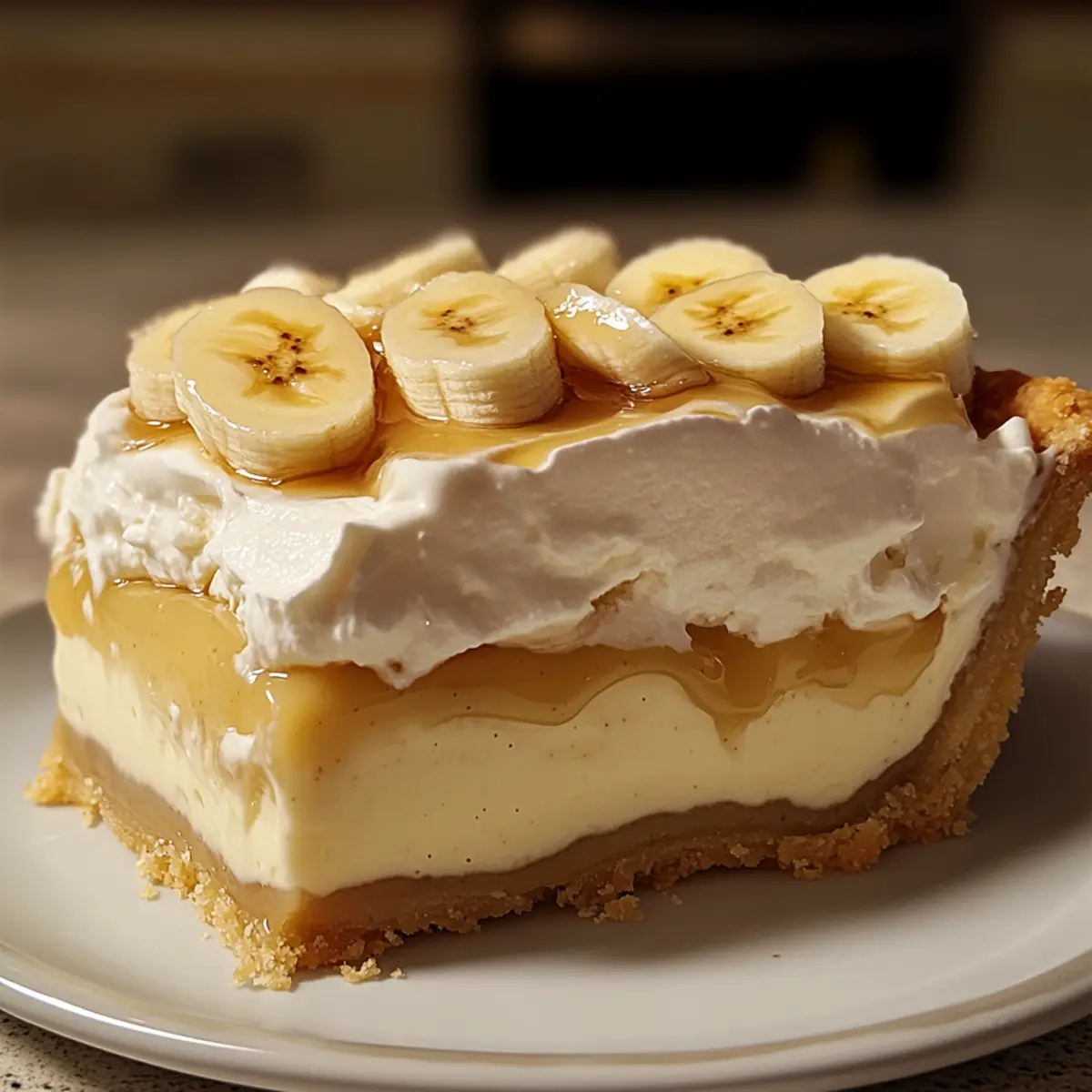 Die ultimativer Bananencreme-Pie mit Karamellbananen