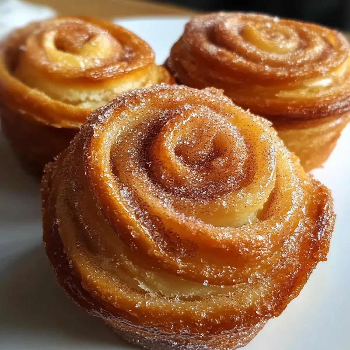 Valentinstag köstliche Cruffins mit Zimt für Liebhaber