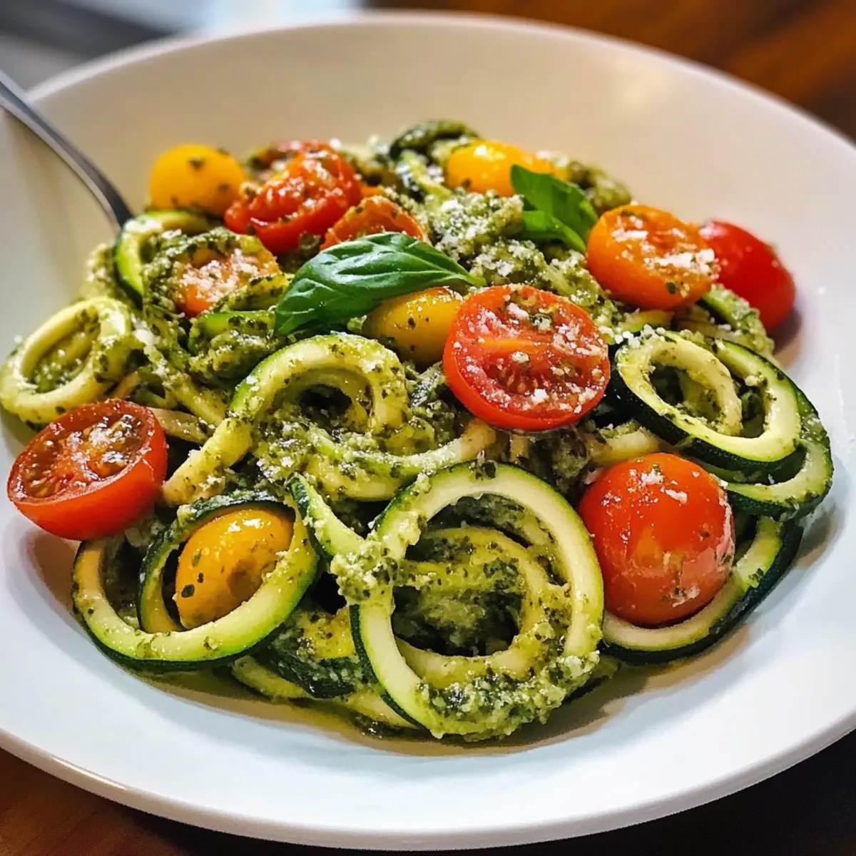 Zucchini-Nudeln mit Pesto in nur 15 Minuten