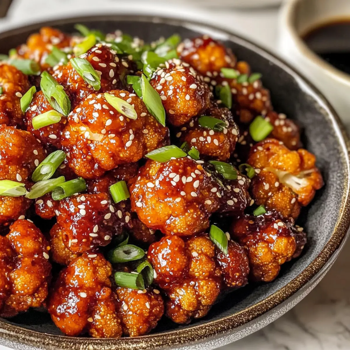 Luftgebackene koreanische Chili-Blumenkohl: Knuspriger Genuss