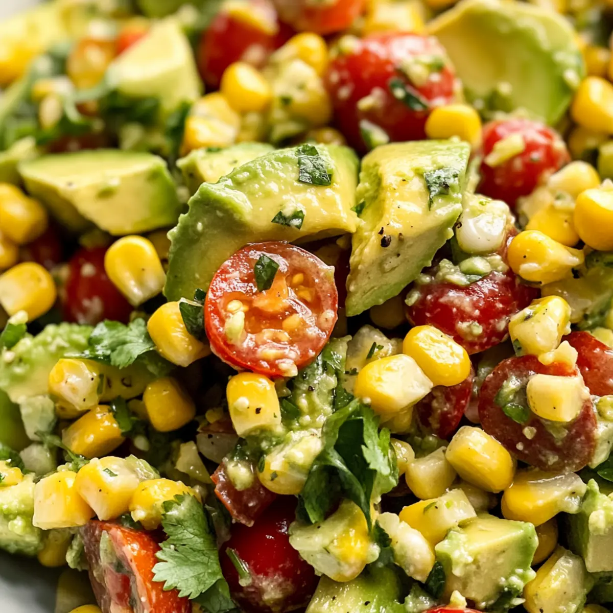 Frischer Avocado-Mais-Salat für den Sommer