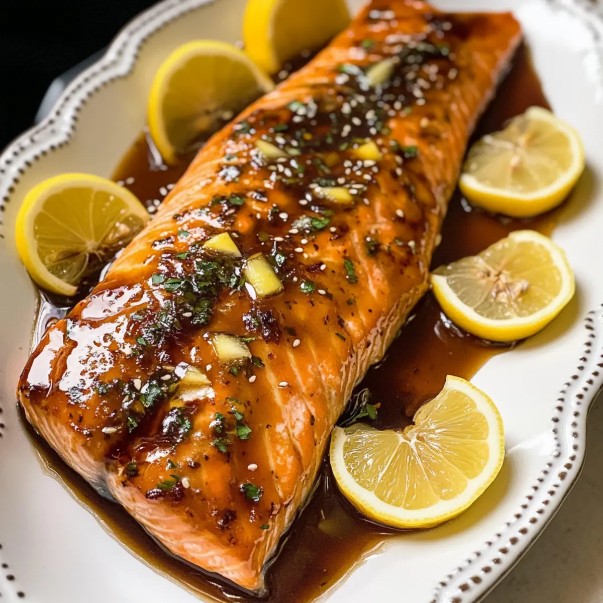 Gebackener Teriyaki Lachs Rezept für schnelles Essen