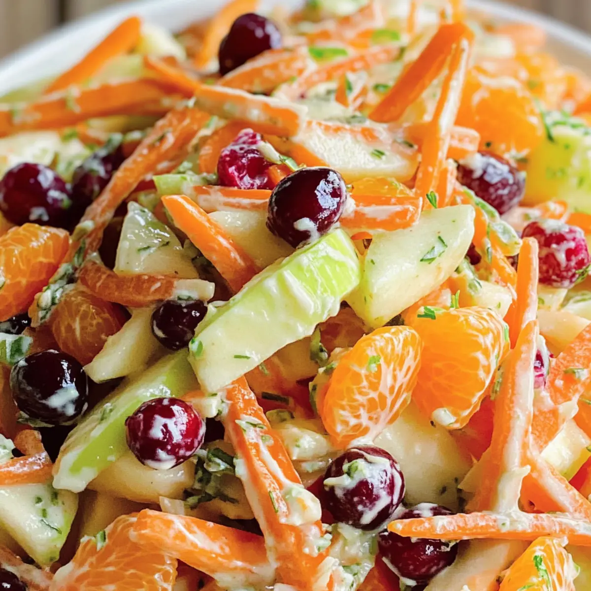 Karotte Apfel Preiselbeere Mandarine Salat Rezept