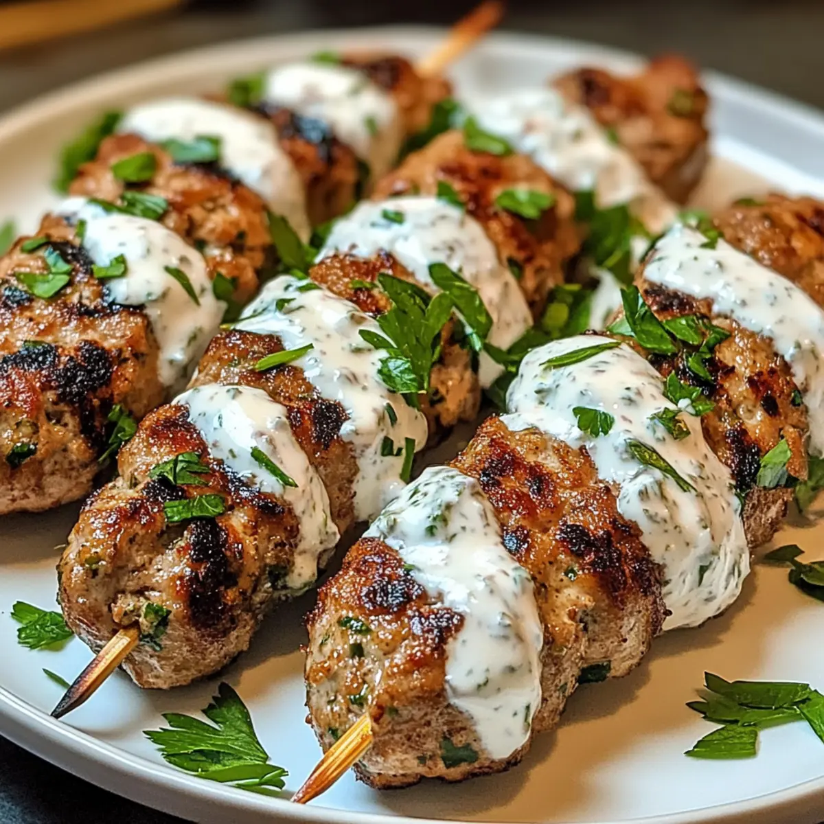 Hähnchen-Kofta mit aromatischer Knoblauch-Joghurtsauce