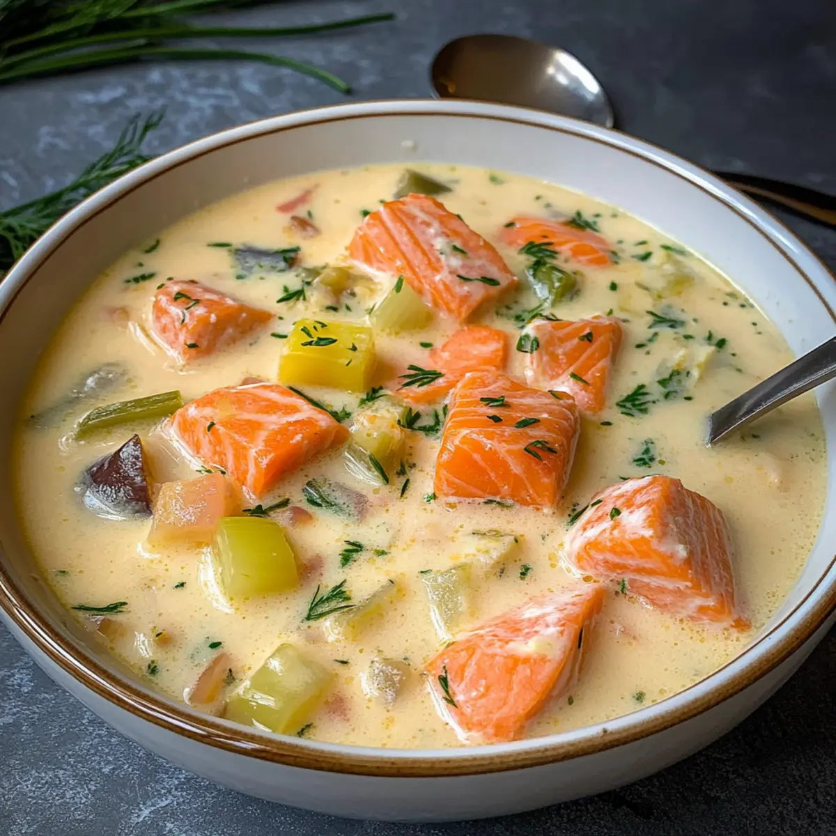 Finnische Lachscremesuppe für kalte Tage