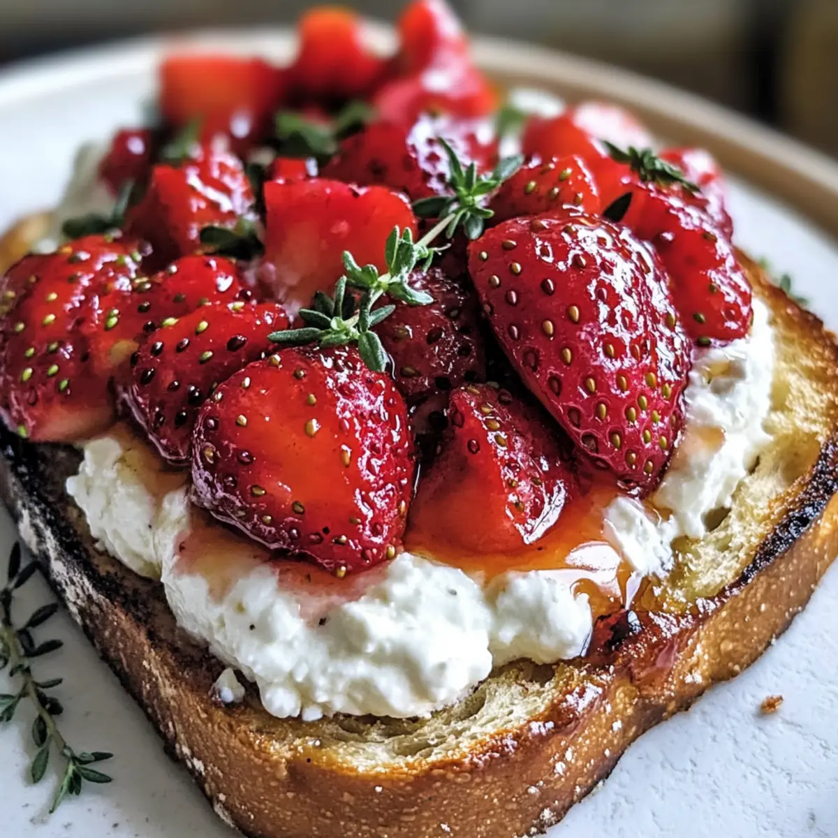Geröstete Erdbeer-Whipped-Ricotta-Toast zaubern