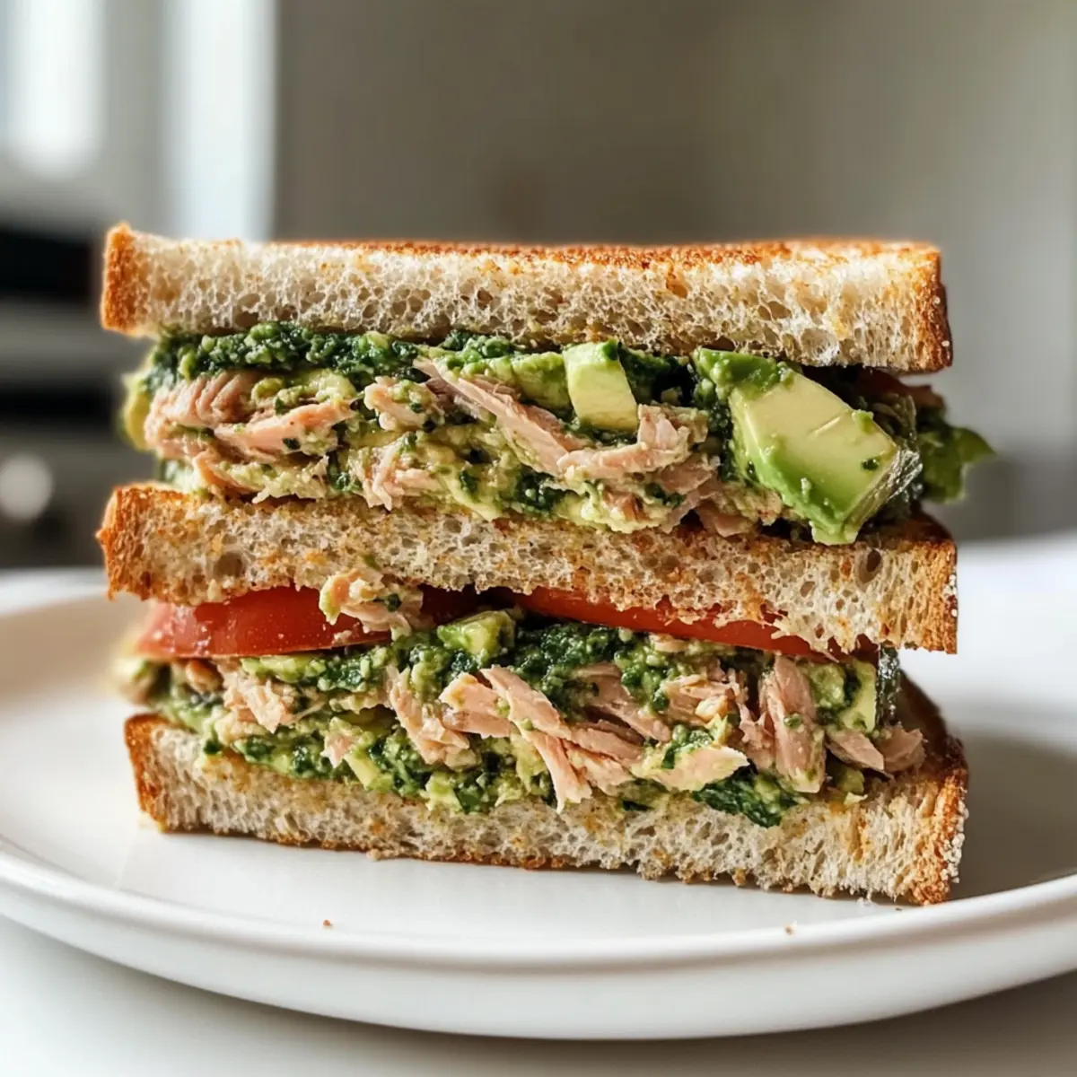 Scharfes Thunfischsalat Sandwich Rezept genießen