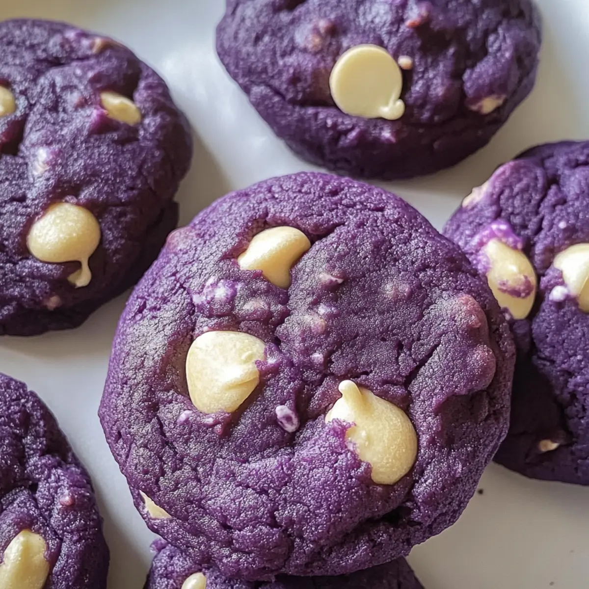 Ube-Kekse mit weißer Schokolade: Ein Genuss