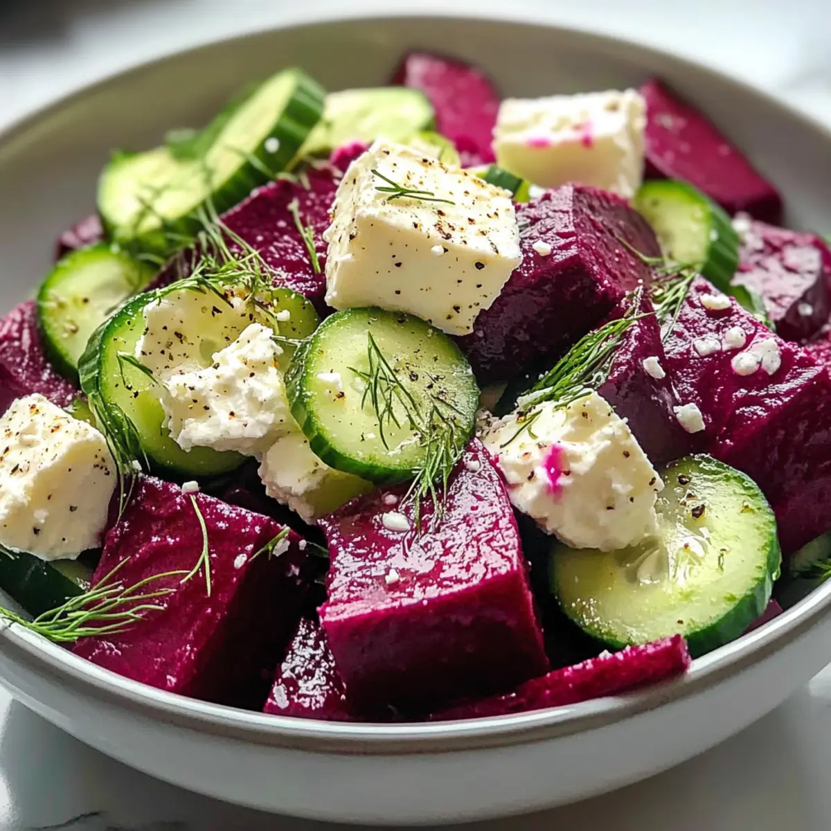 Lebhafte Rote-Bete-Feta-Salat für Frische und Genuss